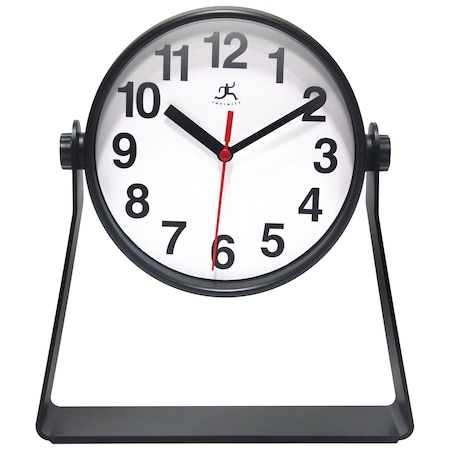 Infinity Instruments Stirrup Desktop Clock 20274BK-4524